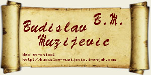 Budislav Mužijević vizit kartica